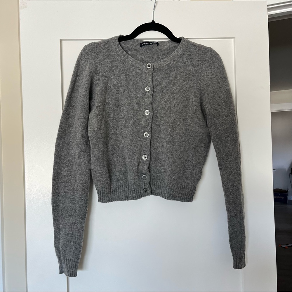 Brandy Melville Gray Wool Cardigan Sweater